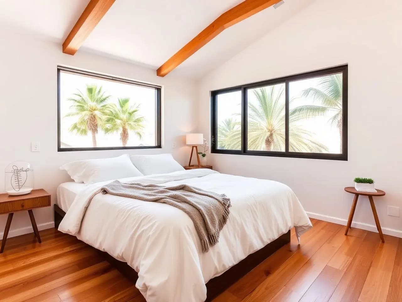 Spacious ADU bedroom with neutral finishes, ample natural light, and move-in ready condition for long-term rental in Long Beach