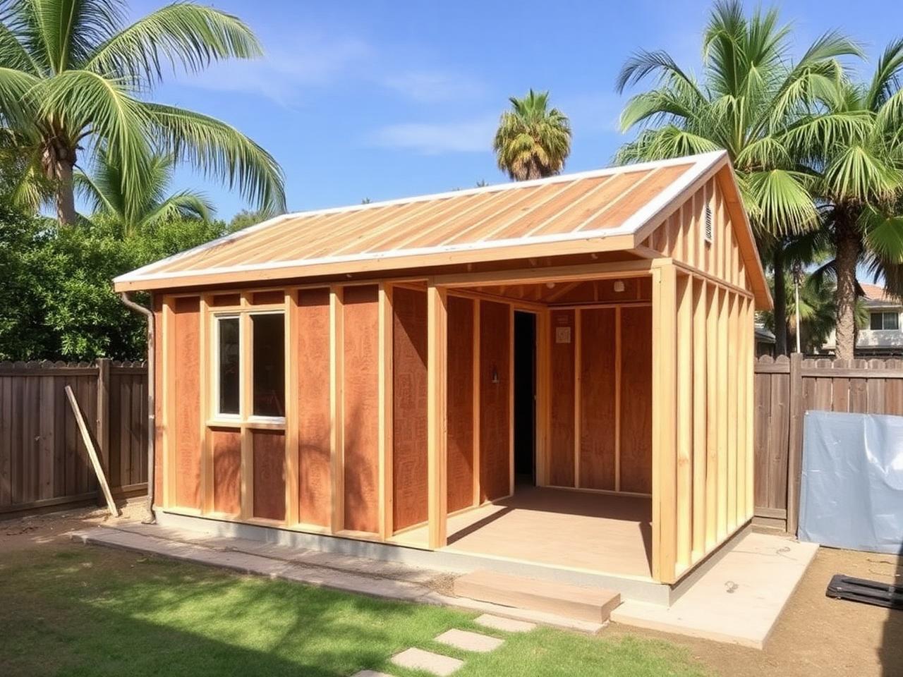 Detached backyard ADU with modern exterior and private entry