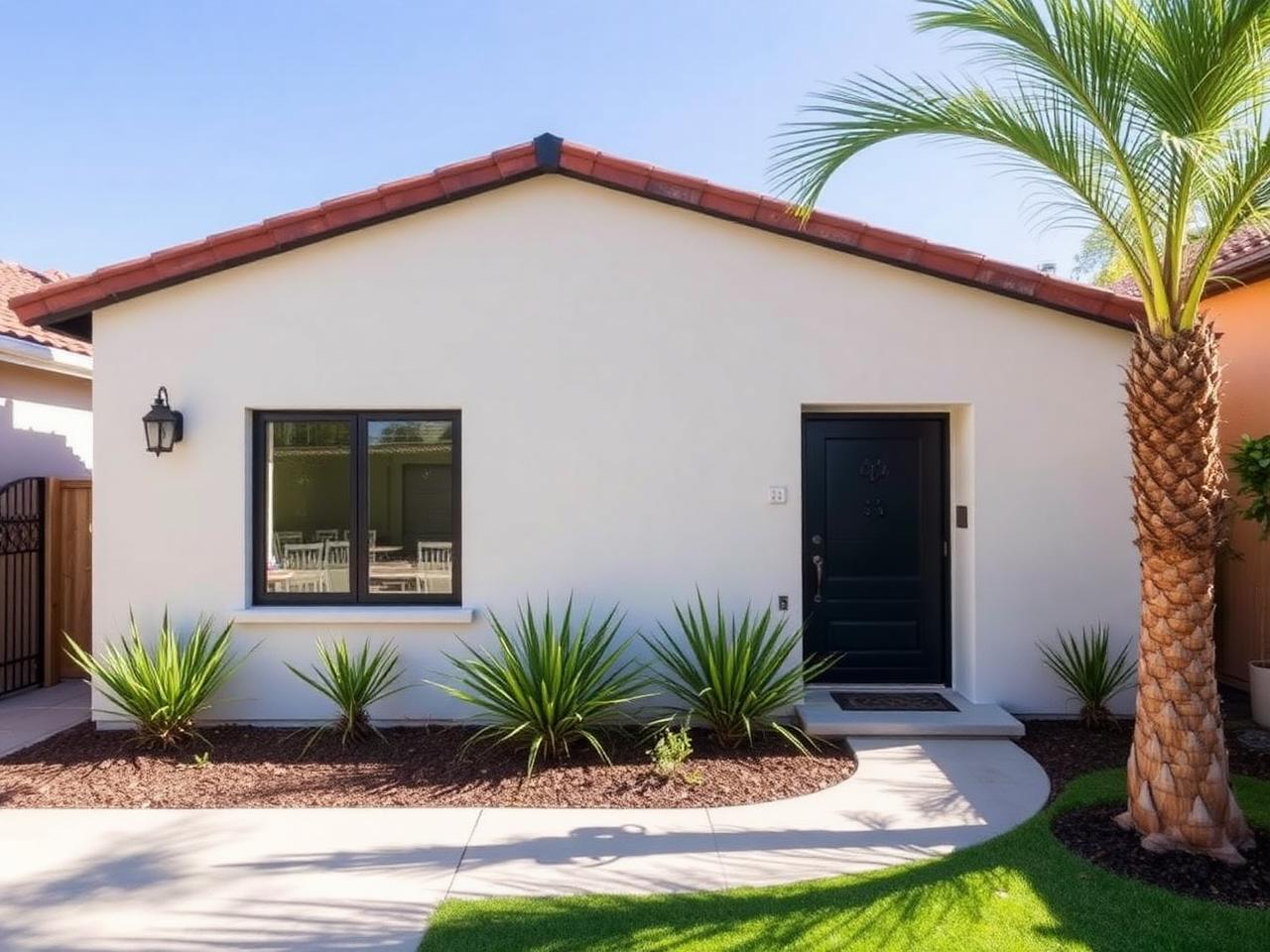 Converted garage ADU exterior in Long Beach