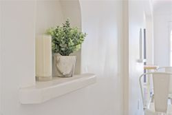 Built-in display niche with designer styling