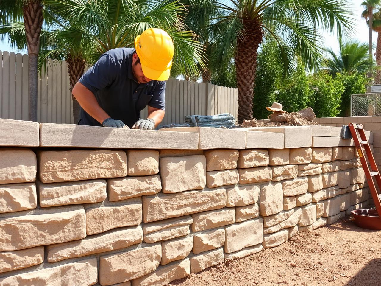 Retaining wall blocks installed with tight joints